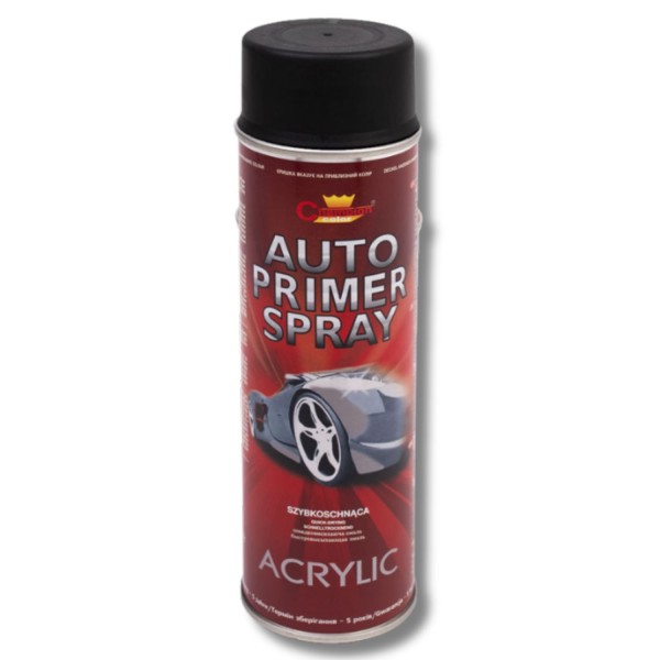 Grund spray Champion Auto Acryl, negru mat, 500ml