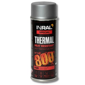 Email spray termorezistent Inral Thermal, aluminiu (RAL 9006), 400ml