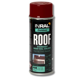 Email spray pentru acoperiș Inral Roof Spray, roșu-cafeniu (RAL 3011), 400ml