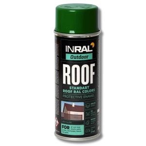 Email spray pentru acoperiș Inral Roof Spray, verde moss (RAL 6005), 400ml