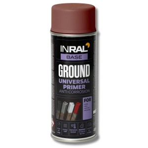 Grund spray Inral, roșu (RAL 3009), 400ml