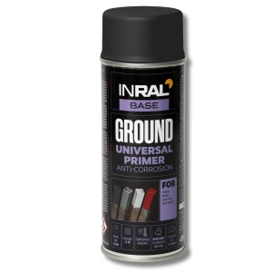 Grund spray Inral, negru (RAL 9011), 400ml