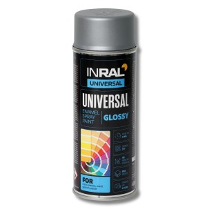 Email spray Inral Universal, argint-crom (RAL 9006), 400ml