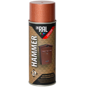 Vopsea decorativă cu efect de ciocan Inral Hammer, cupru 400ml