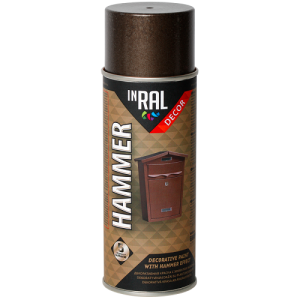 Vopsea decorativă cu efect de ciocan Inral Hammer, antracit 400ml