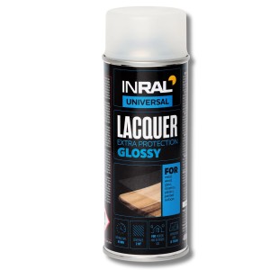 Lac acrilic Inral Lacquer, transparent&lucios, 400ml