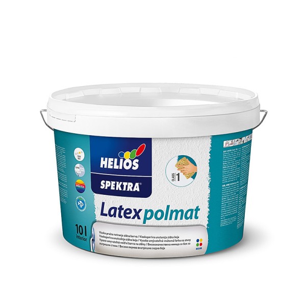 Vopsea latex semi-mat pentru interior Spektra Latex Baza 1 (albă), 10L