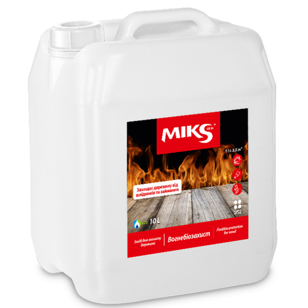 Soluție bio-ignifugă pentru lemn Мiks Color, 5L