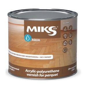 Lac acril-poliuritanic pentru parchet Мiks Color, lucios 0,75L