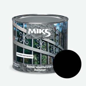 Grund-email 3 în 1 hammer Мiks Color, negru 0,65kg