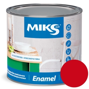 Email alchidic Miks Color, roșu 0,8kg (v.v. 0,9kg)