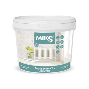Email acrilic pentru radiatoare Miks Color, albă 0,75L (0,9kg)