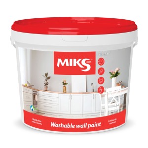 Vopsea pentru pereți și tavane Miks Color rezistentă la spălare, albă 14kg